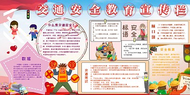 交通安全教育宣传栏展板模板