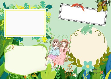 清新神奇大自然手抄报版面设计