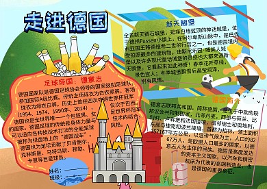 走进德国地理人文手抄报