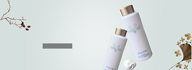 灰调化妆品banner背景