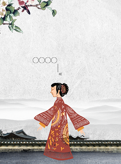 中华皮影 艺术印刷海报背景