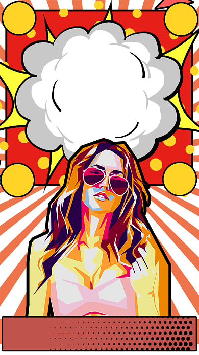 波普风双十一单身狂欢节单身节手机海报背景