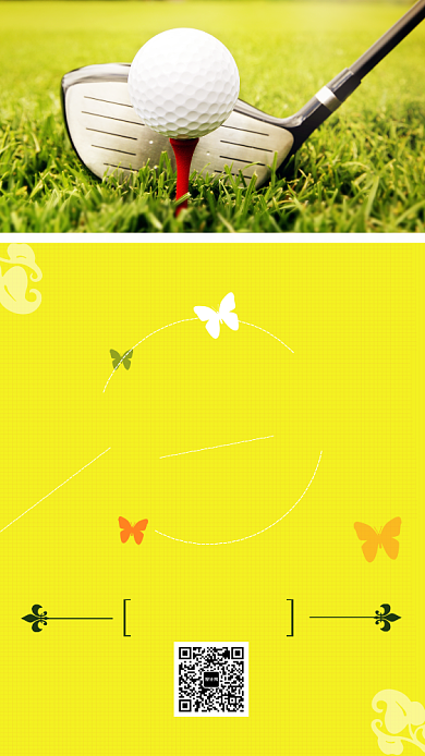 时尚高尔夫体验馆海报背景