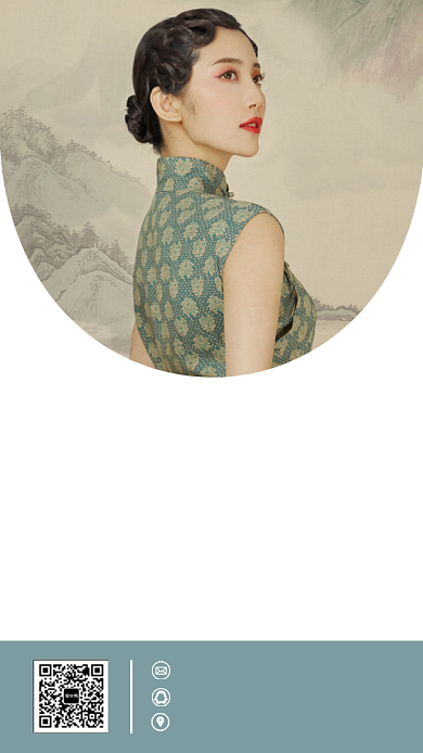 青灰色简约产品宣传手机海报背景