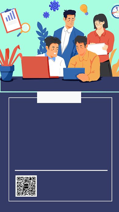 简约家具设计师招聘手机海报背景