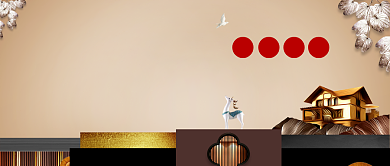 高端豪宅房产手机促销海报微信公众号素材图片背景