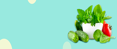 果蔬绿色创意公众号首图背景