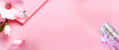 粉色浪漫美容美妆促销设计广告微信公众号素材图片背景