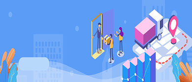 创意物流服务快递上门公众号首图背景