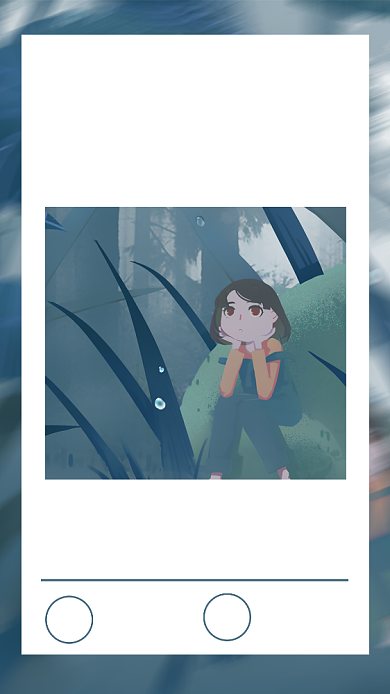 白露节气简约插画日签月签手机海报背景