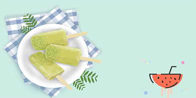 七月盛夏冷饮棒冰海报背景