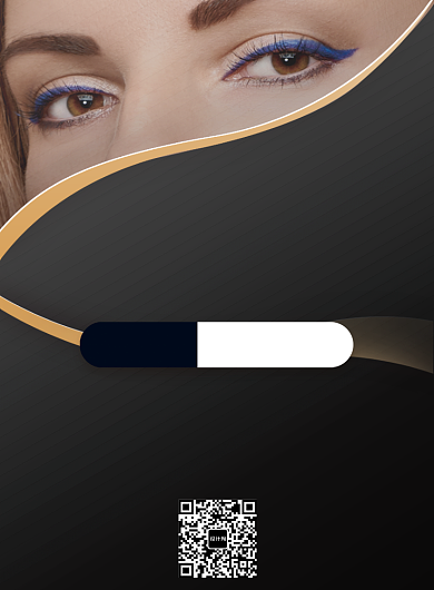 黑色简约美容面部除皱广告印刷海报模板背景