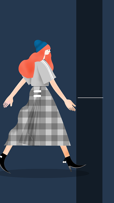 蓝灰色质感简约女装秋装双十一新品上市海报背景