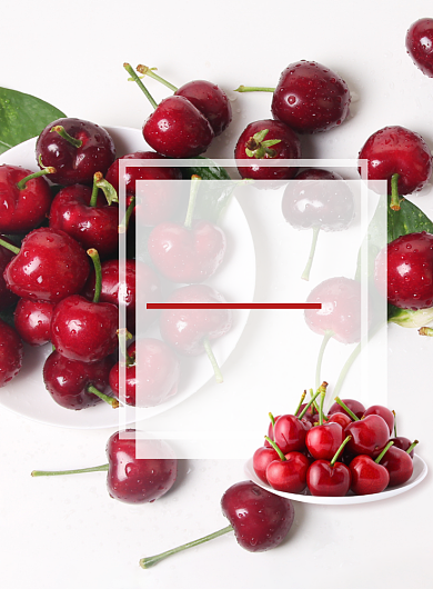 简约版樱桃线上大礼派送满减宣传海报背景