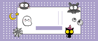 紫色卡通手绘万圣节甜品优惠促销公众号首图背景