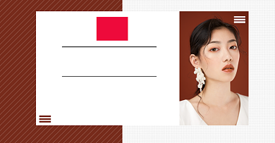 棕色简约双十一女装促销电商海报背景