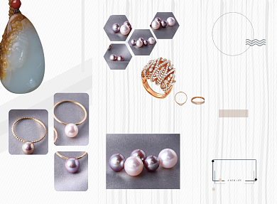 简约大气珠宝首饰产品三折页模板背景