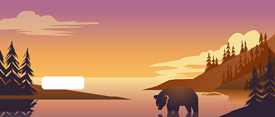 扁平化彩色深林旅游首图背景