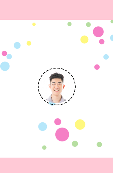 粉色可爱工作证背景