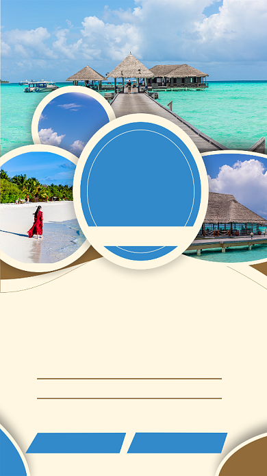 春节旅游优惠手机宣传海报背景