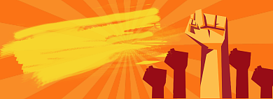 折扣清仓促销打折波普风拳头海报背景