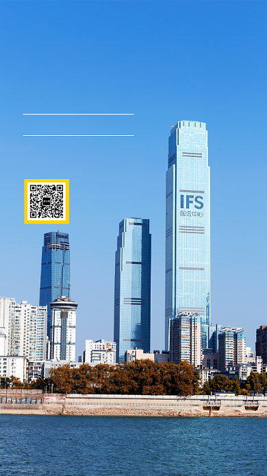 简约大气上海旅游手机海报背景