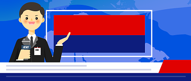 蓝色卡通记者主持人今日大事件公众号首图背景