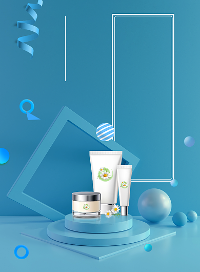 舞台大气美妆上新化妆品广告印刷海报模板背景