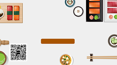 美食新鲜生鱼片手机横版海报背景