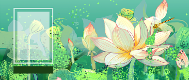 处暑新媒体配图横图背景