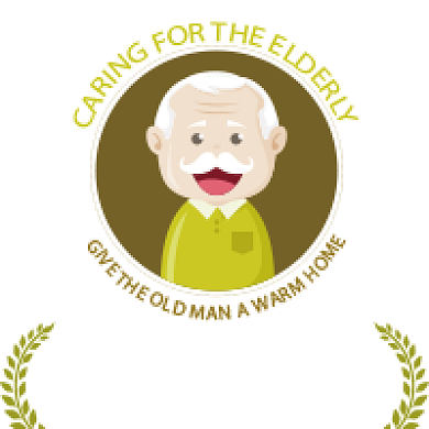 简约插画关爱老人扁平公众号次图背景