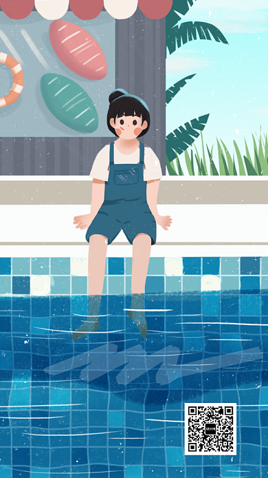 小男孩早安清新手机海报背景