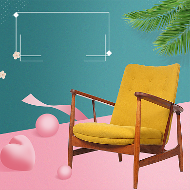 简约家居沙发椅子淘宝直通车图片背景