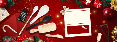 厨具圣诞节淘宝电商banner图背景
