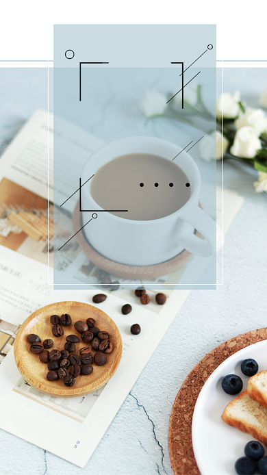 早安你好简约大气清新文艺宣传海报背景