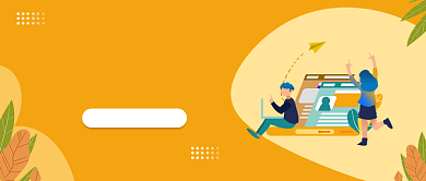 春季招聘攻略黄色卡通新媒体配图背景