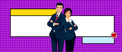 紫色格子专业西装商务人士微商培训微信公众号素材图片背景