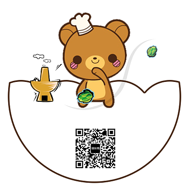 可爱卡通小熊二维码背景