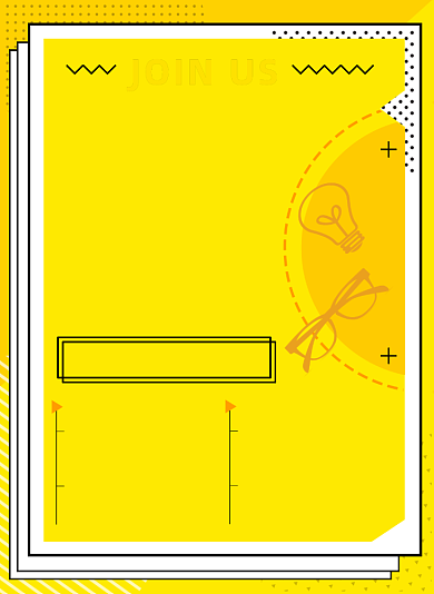 时尚醒目黄色招聘精英海报模板背景
