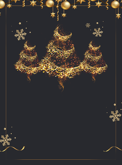 大气黑金风2019圣诞快乐节日宣传海报背景