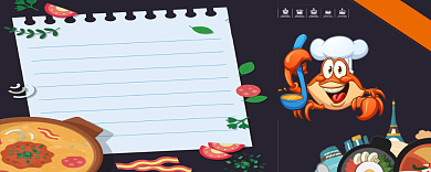 卡通小龙虾活动优惠券背景