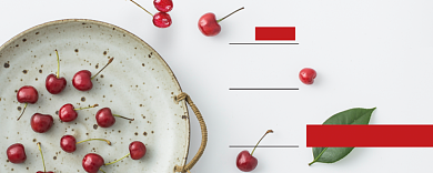 新鲜水果红色优惠券背景