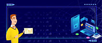 1024程序员节卡通立体手机公众号首图背景