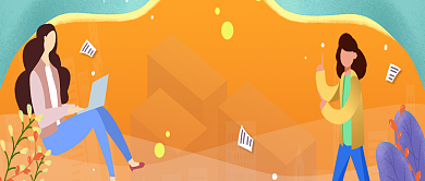 创意卡通职场工作办公人物微信公众号素材图片背景