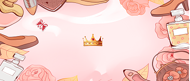 女王节创意手绘公众号首图背景