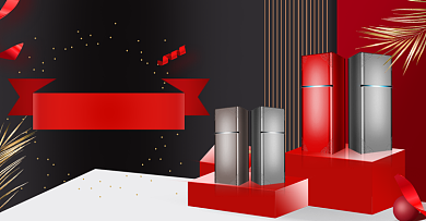 简约年货节家电促销海报背景