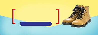 黄色淘抢购皮靴专场促销宣传banner背景