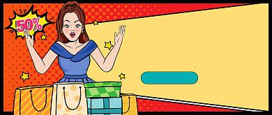 波普风感谢双十二促销活动公众号首图背景