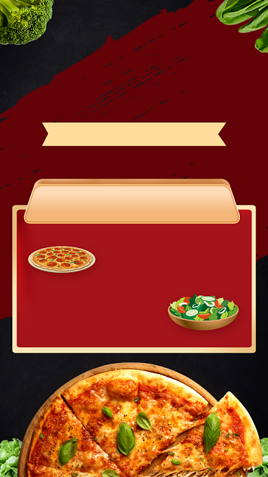 比萨价格表手机海报背景