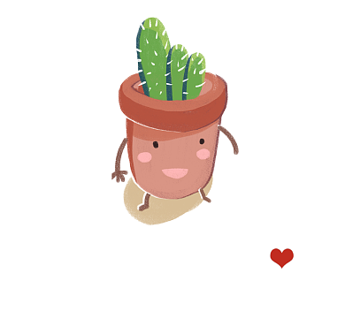 可爱手绘仙人掌小姐姐朋友圈封面背景